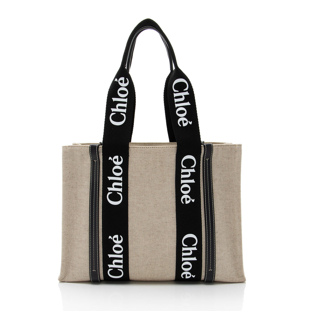 Chloe Canvas Woody Medium Tote