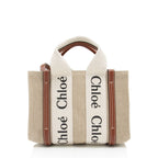 Chloe Linen Canvas Woody Mini Tote