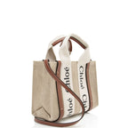 Chloe Linen Canvas Woody Mini Tote
