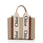 Chloe Linen Canvas Woody Small Tote