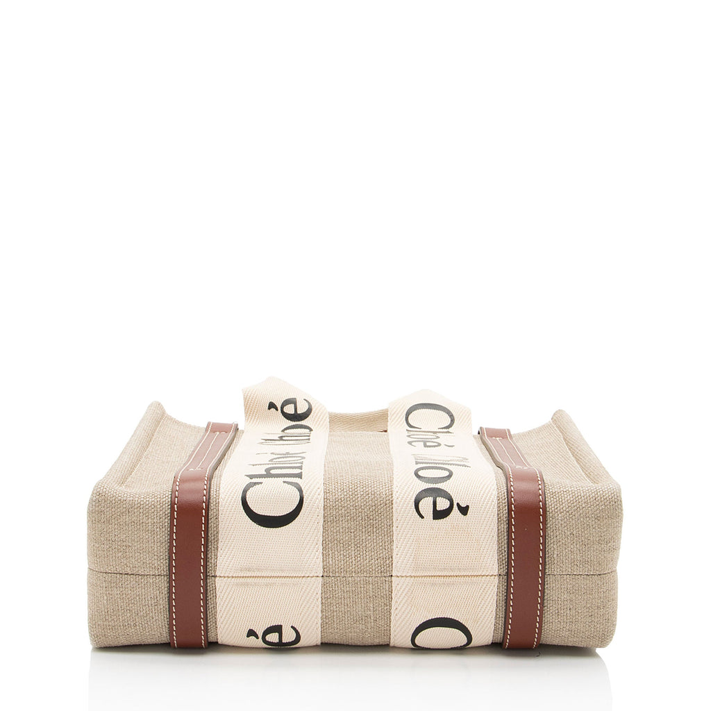 Chloe Linen Canvas Woody Small Tote