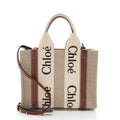 Chloe Linen Canvas Woody Small Tote