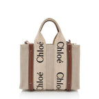Chloe Linen Canvas Woody Small Tote
