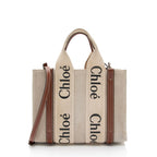 Chloe Linen Canvas Woody Small Tote