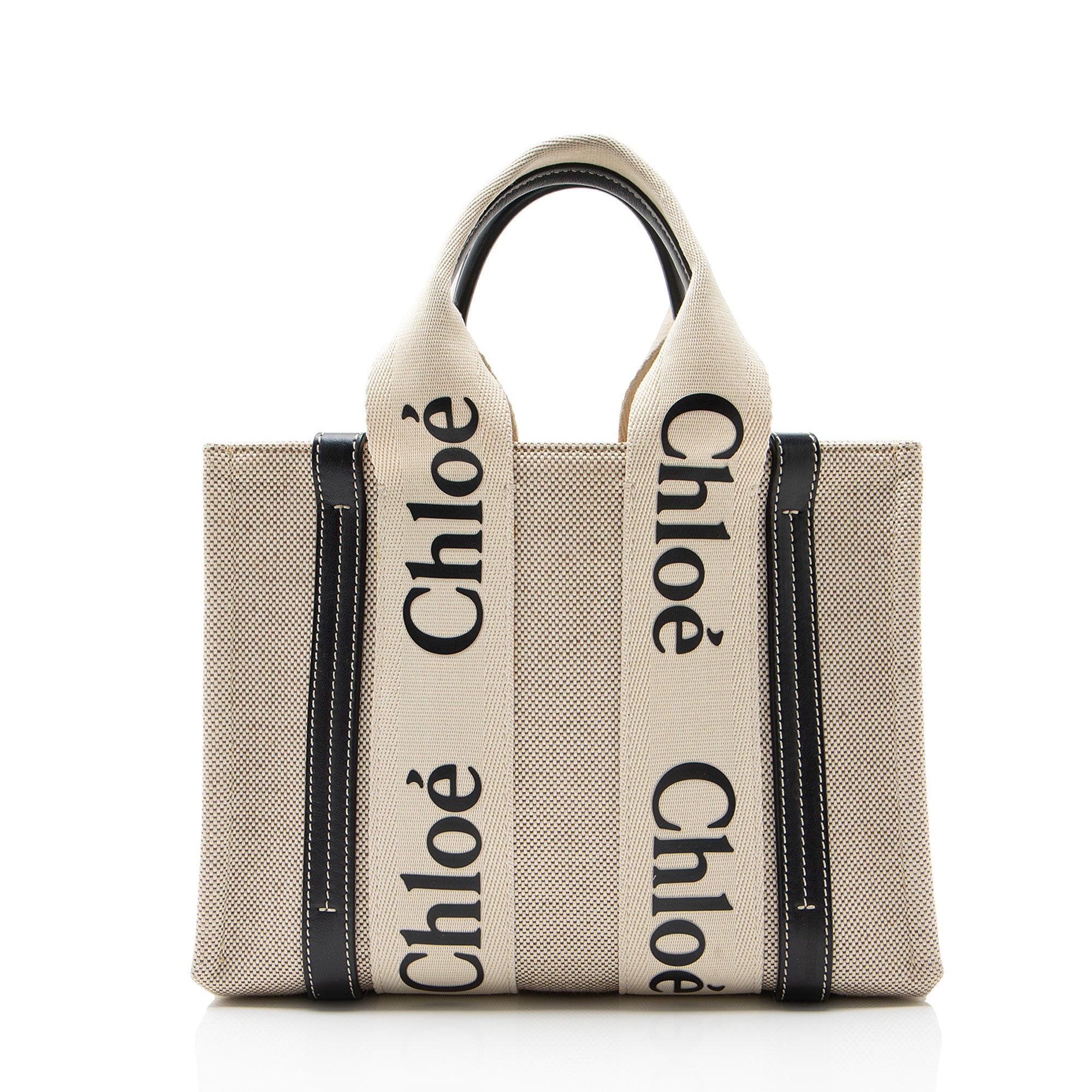 Chloe Linen Canvas Woody Small Tote