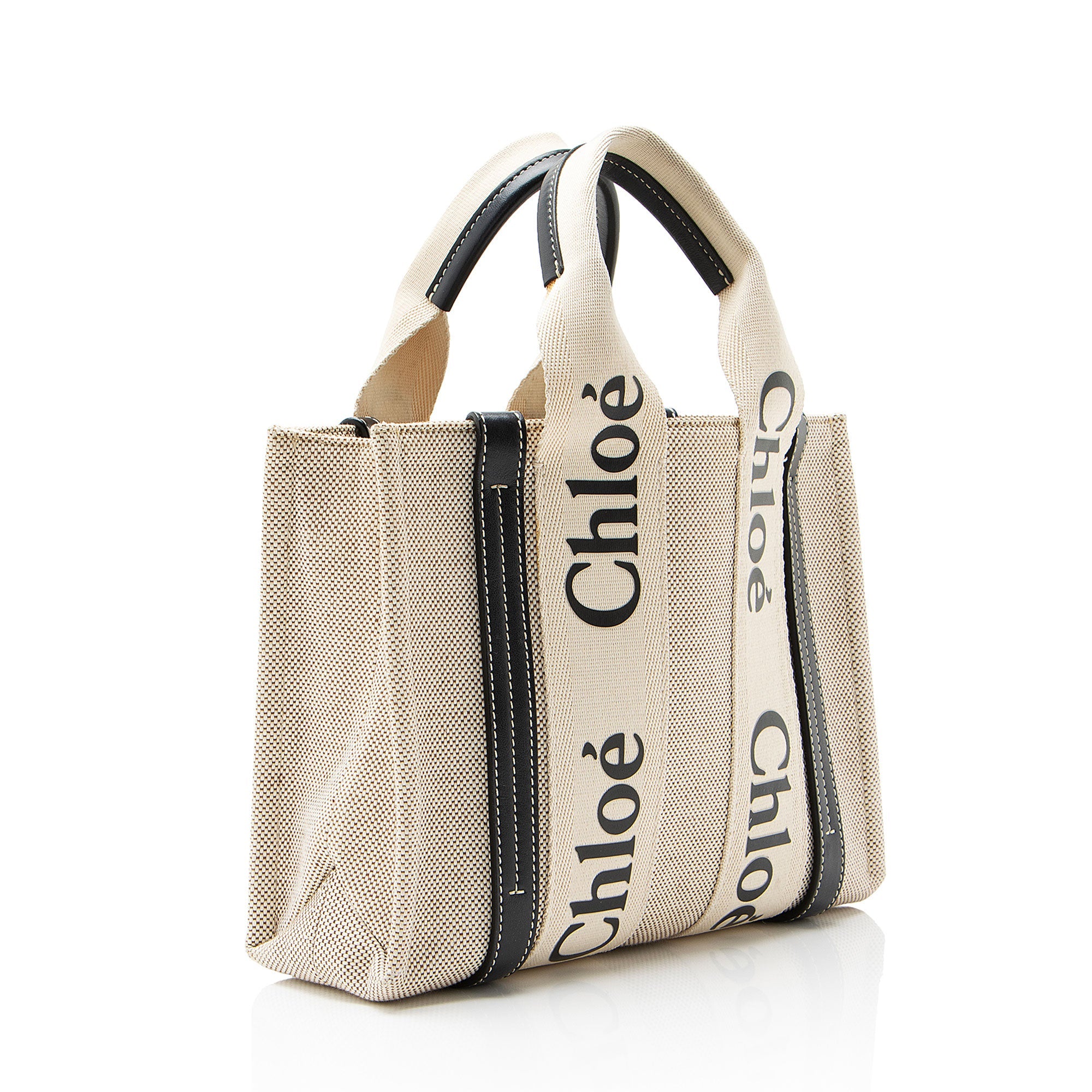 Chloe Linen Canvas Woody Small Tote