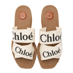 Chloe Linen Woody Wedge Espadrilles - Size 7 / 37