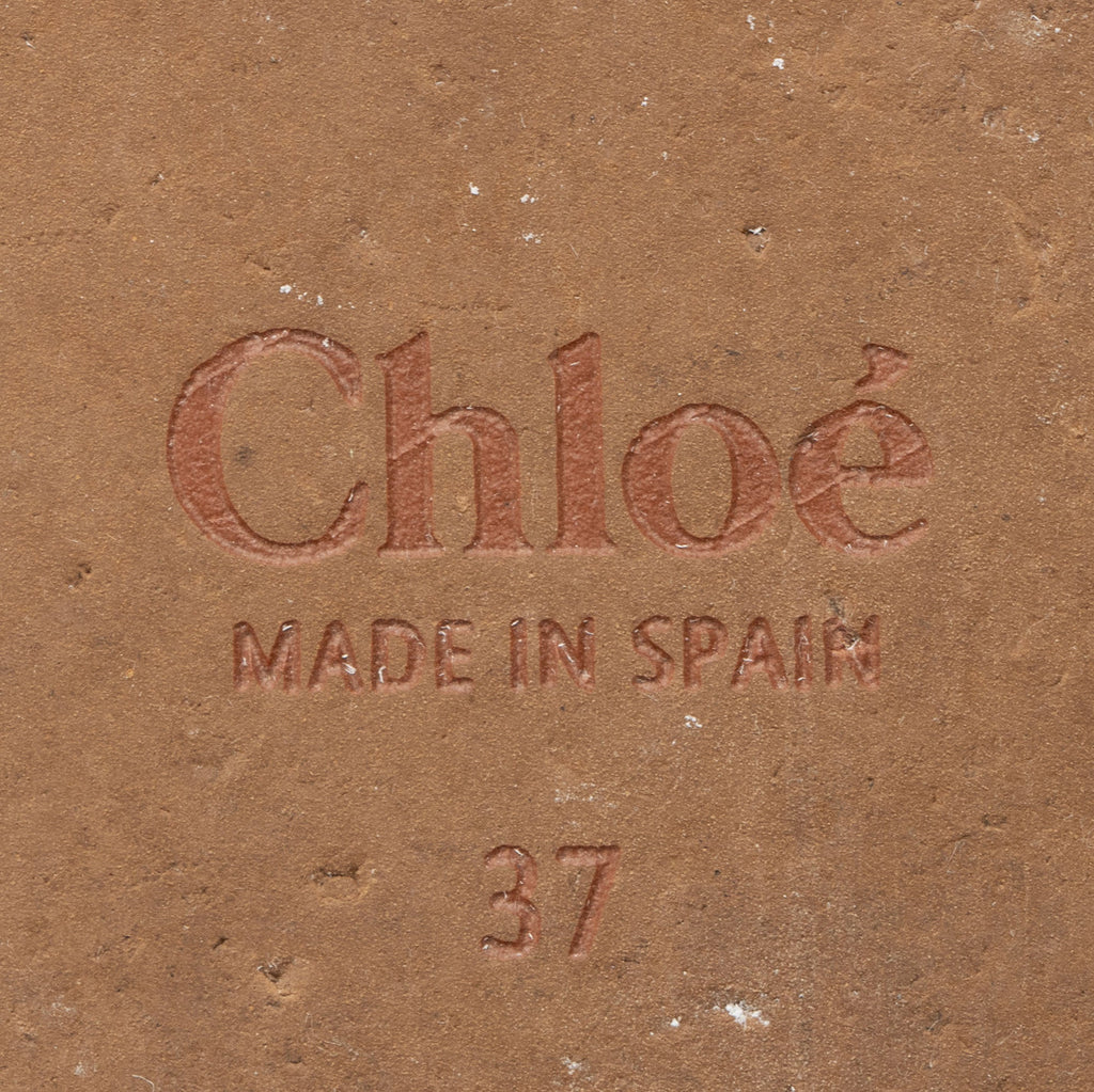 Chloe Linen Woody Wedge Espadrilles - Size 7 / 37