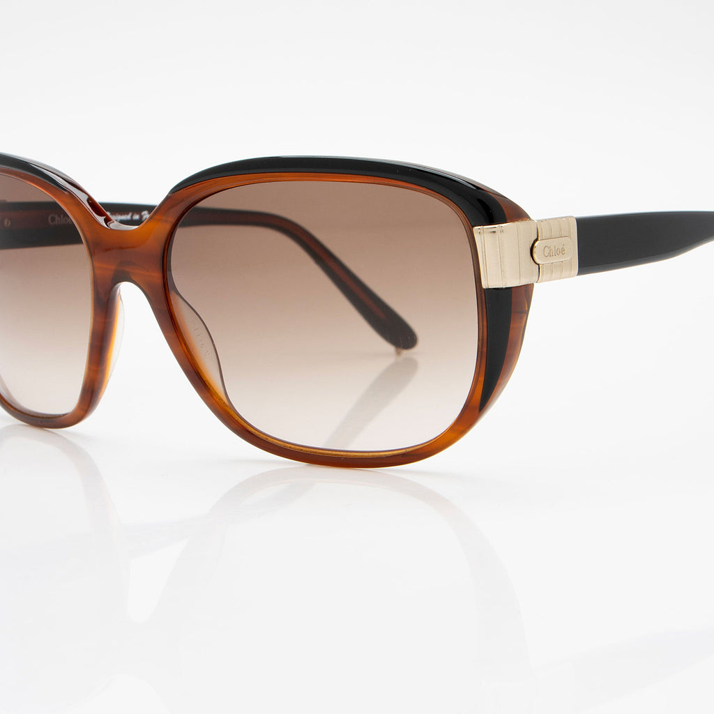 Chloe Logo Square Sunglasses