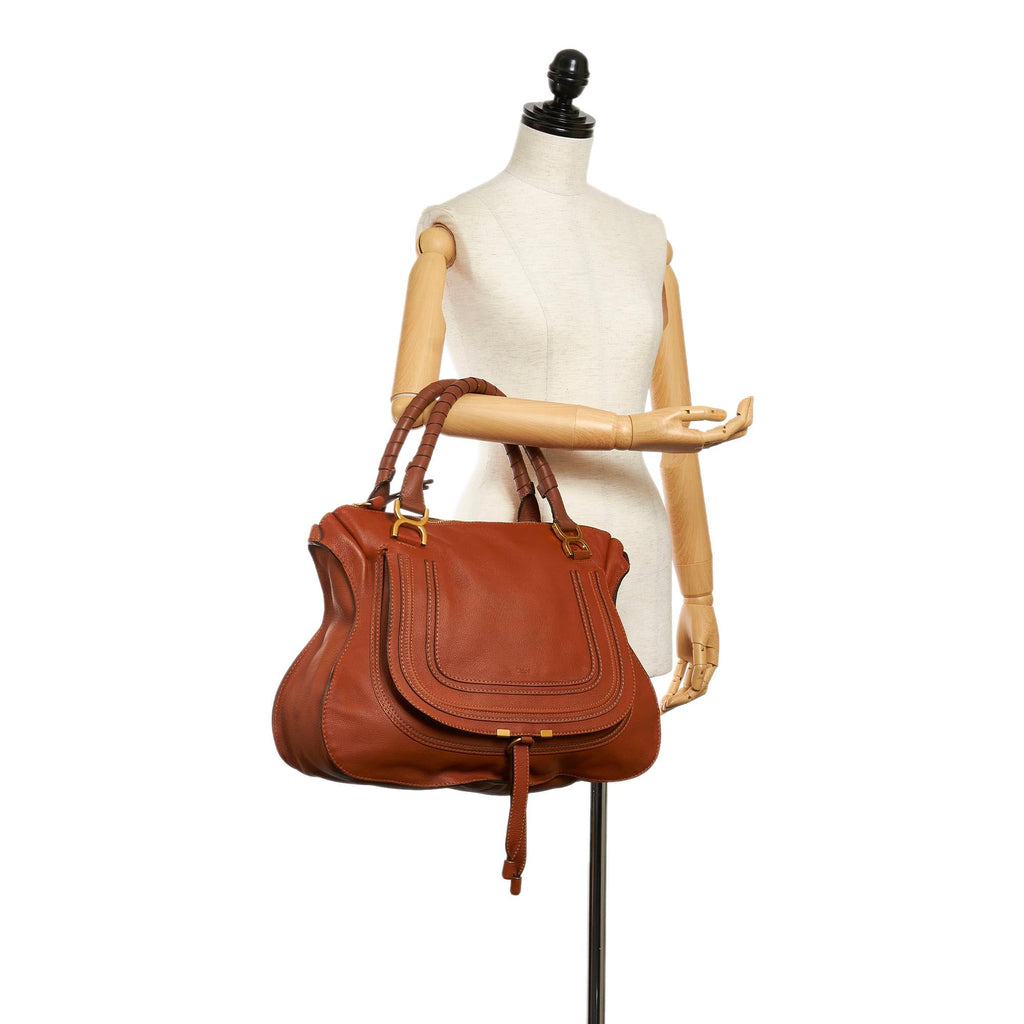 Chloe Marcie Leather Tote Bag (SHG-29753)
