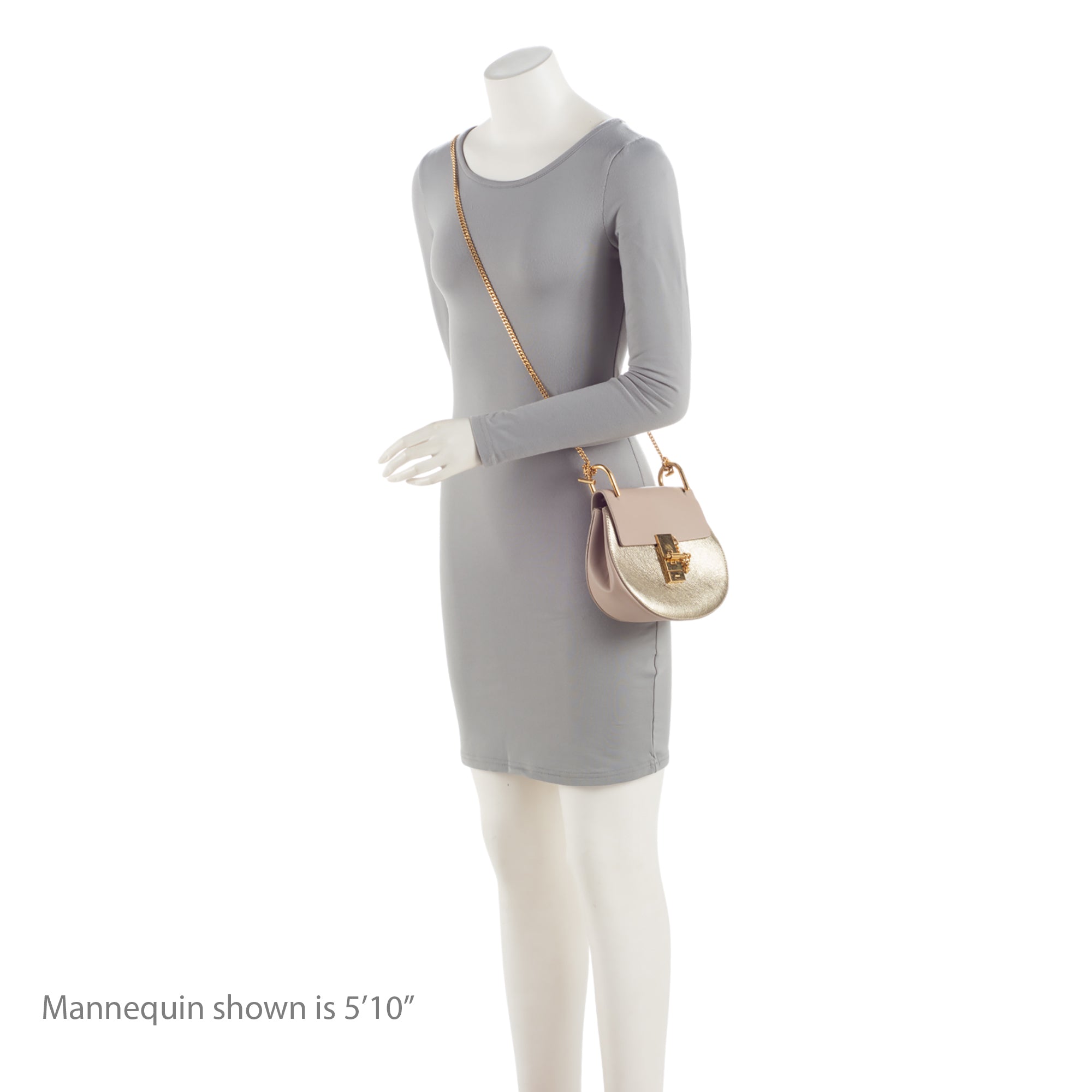 Chloe Metallic Lambskin Drew Mini Shoulder Bag (SHF-y08HVC)