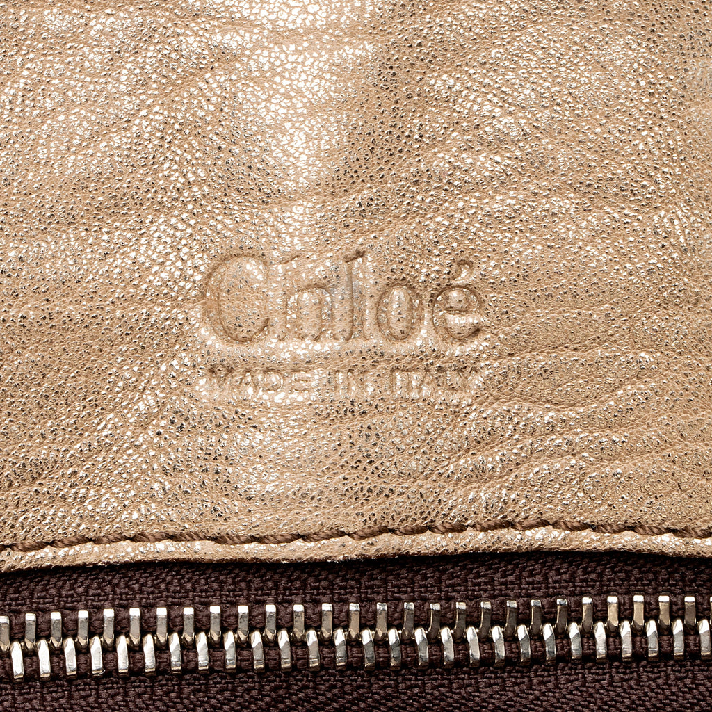 Chloe Metallic Lambskin Saskia Medium Satchel (SHF-22482)