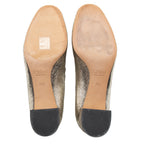 Chloe Metallic Leather Scalloped Lauren Pumps - Size 9.5 / 39.5 (SHF-17199)