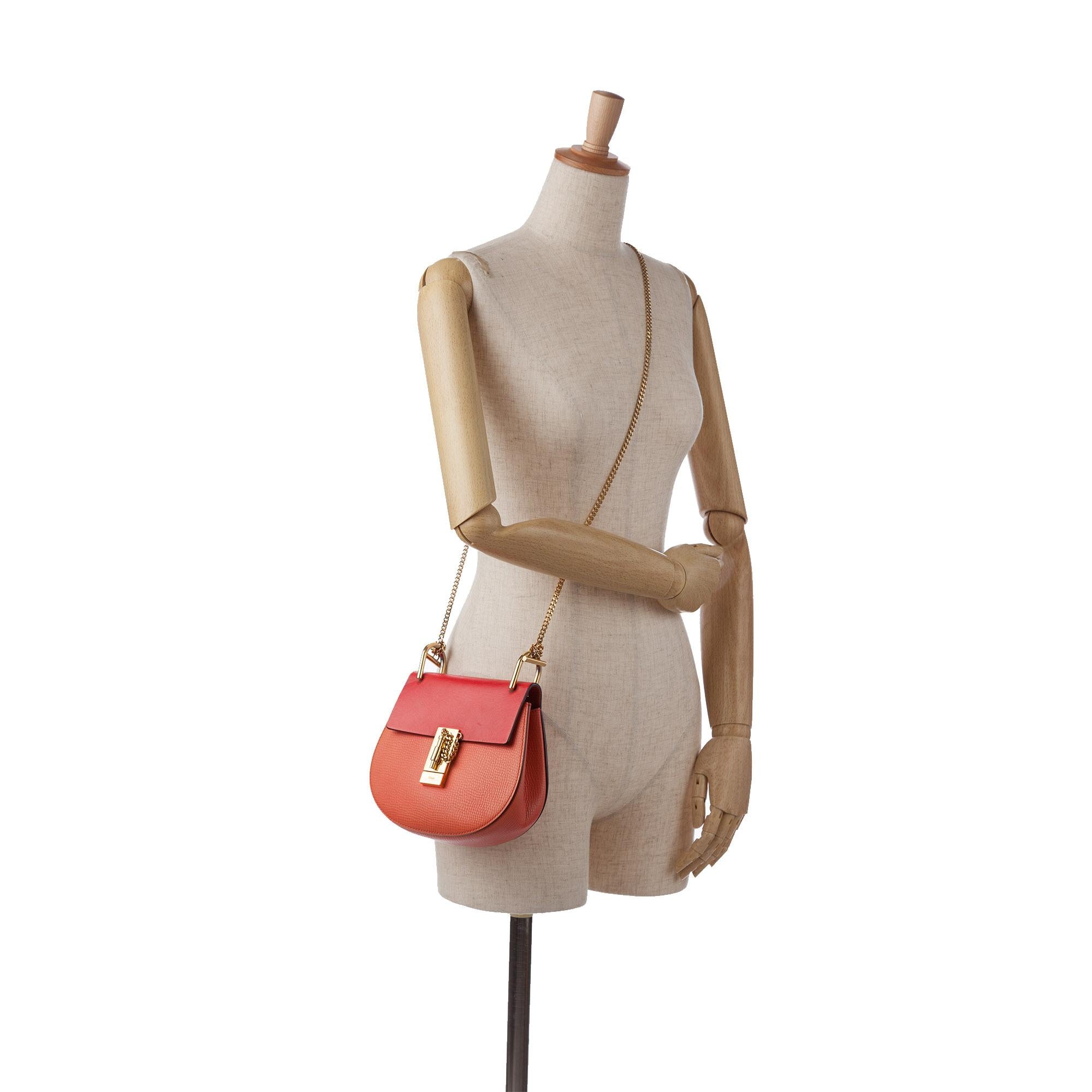 Chloe Mini Bicolor Drew Crossbody Bag (SHG-AKpL47)