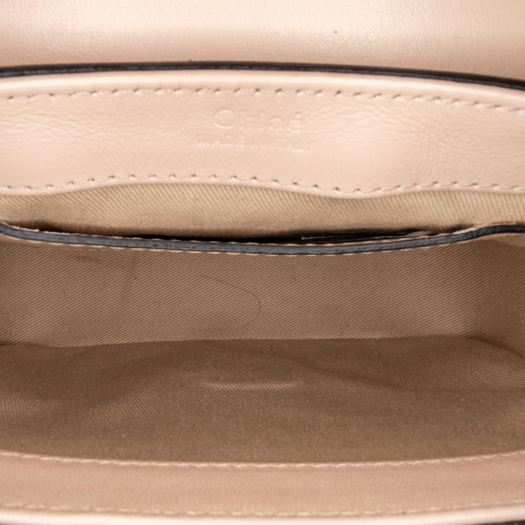 Chloe Mini C Embossed Leather Satchel (SHG-33404)