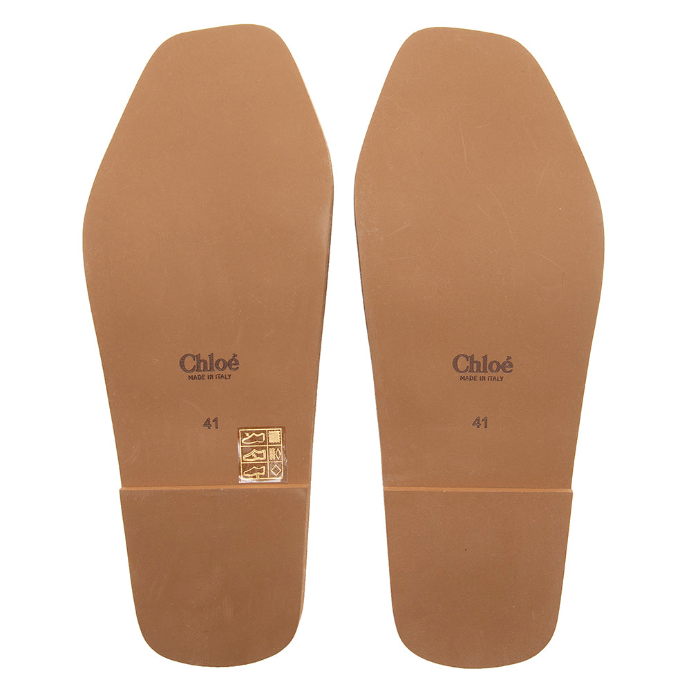 Chloe Nylon Logo Slide Sandals - Size 11 / 41 (SHF-19969)