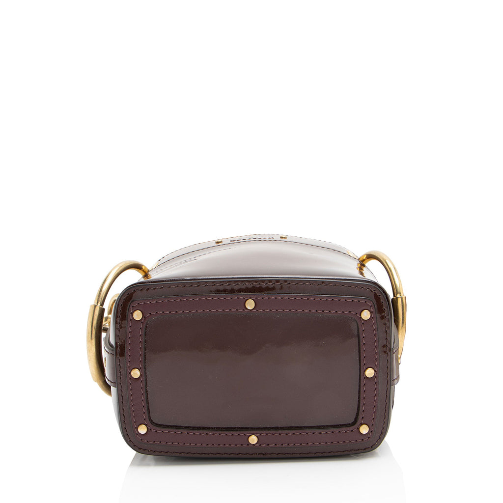Chloe Patent Leather Roy Mini Bucket Bag