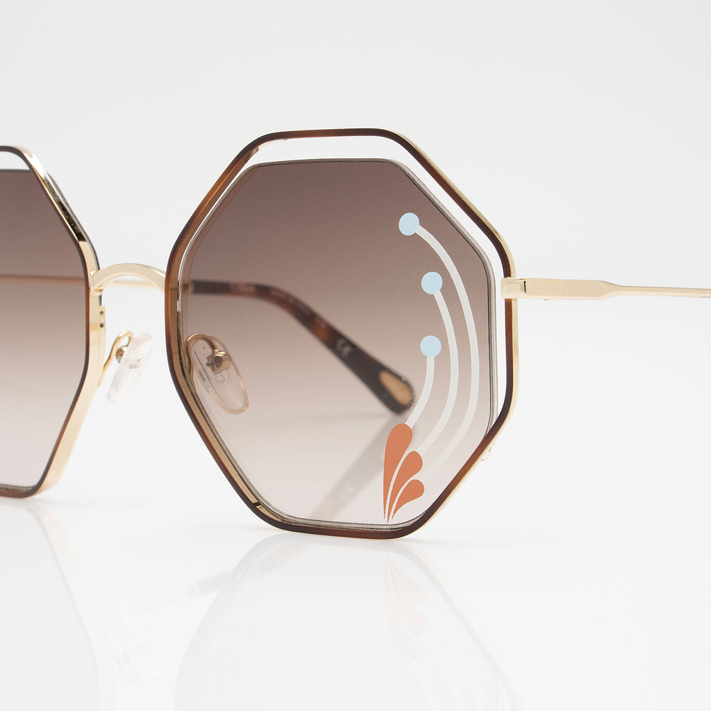Chloe Poppy Oversized Octagonal Sunglasses (SHF-9heQfY)