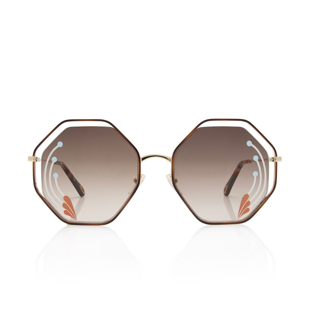 Chloe Poppy Oversized Octagonal Sunglasses (SHF-9heQfY)
