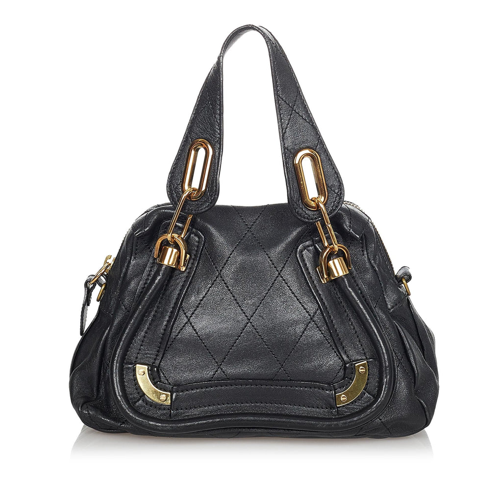 Chloe Quilted Paraty Leather Handbag (SHG-24203)