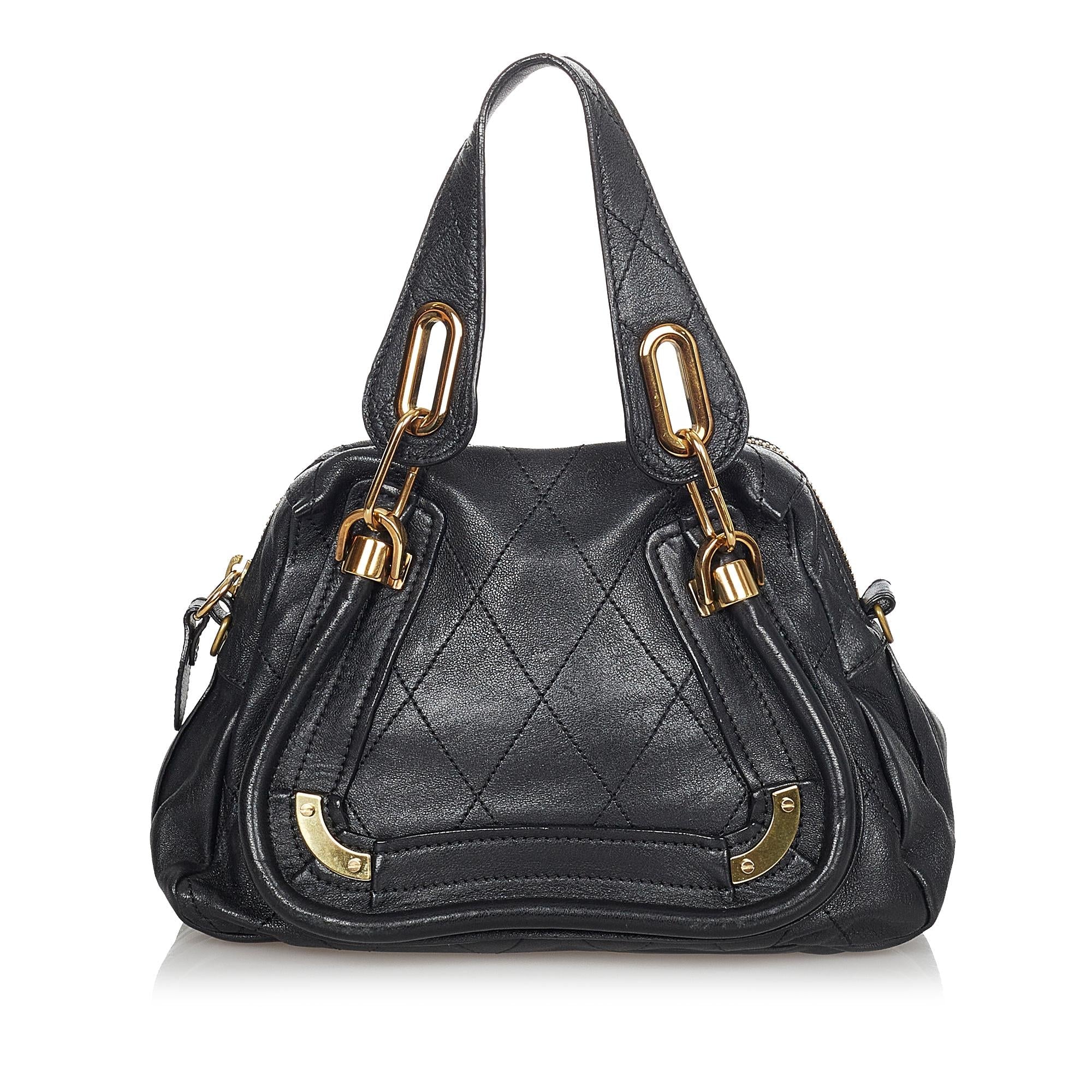 Chloe Quilted Paraty Leather Handbag (SHG-24203)