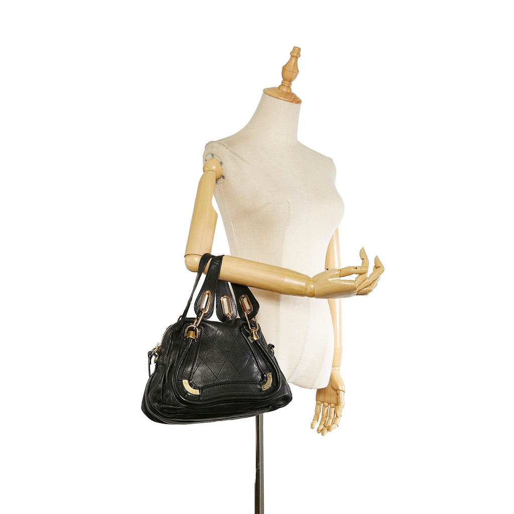 Chloe Quilted Paraty Leather Handbag (SHG-24203)
