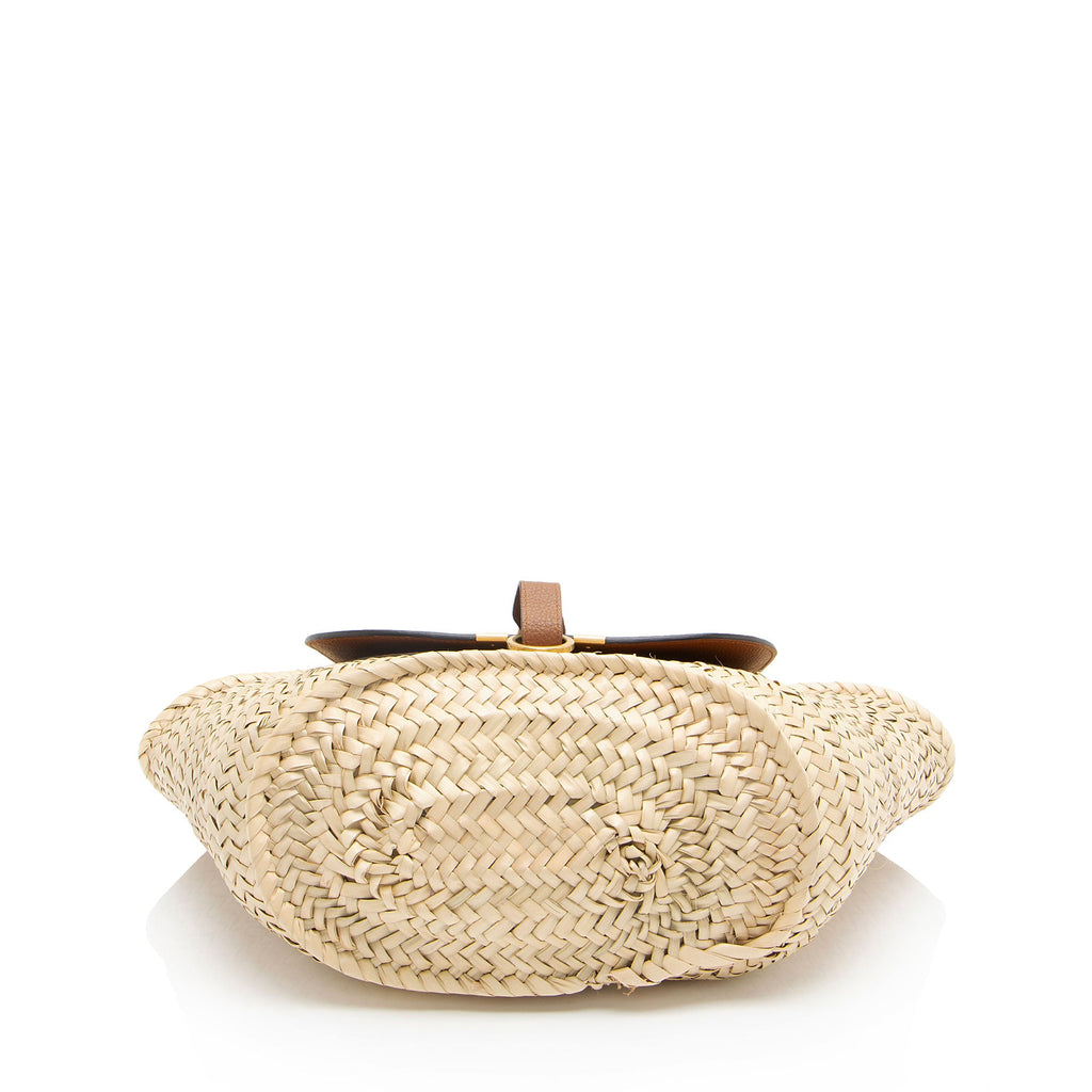 Chloe Raffia Marcie Basket E/W Tote