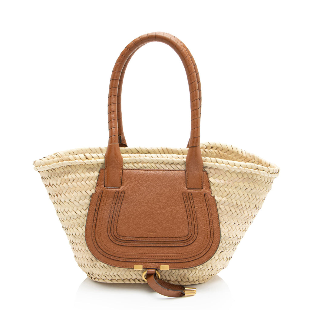 Chloe Raffia Marcie Basket E/W Tote