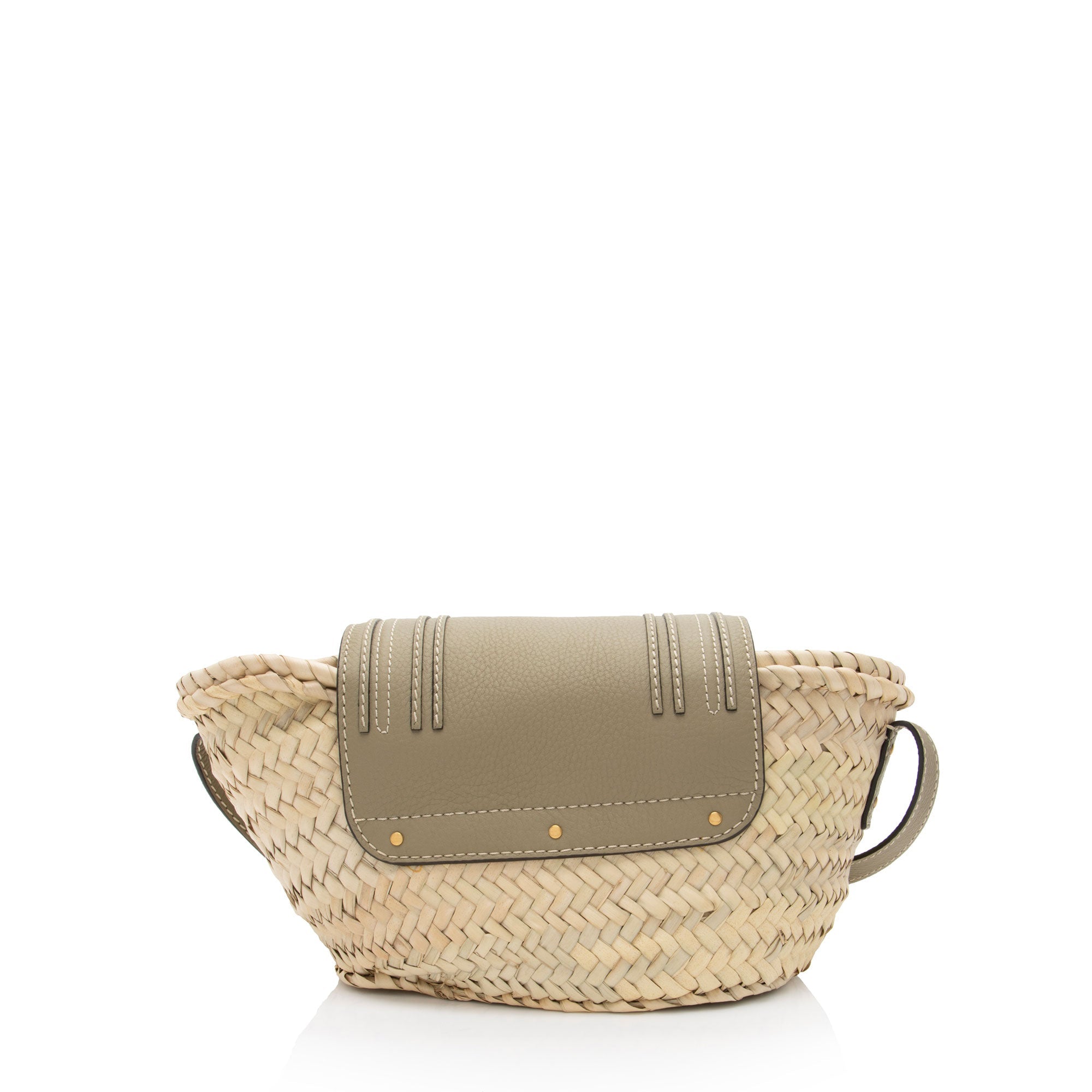Chloe Raffia Marcie Small Basket Bag