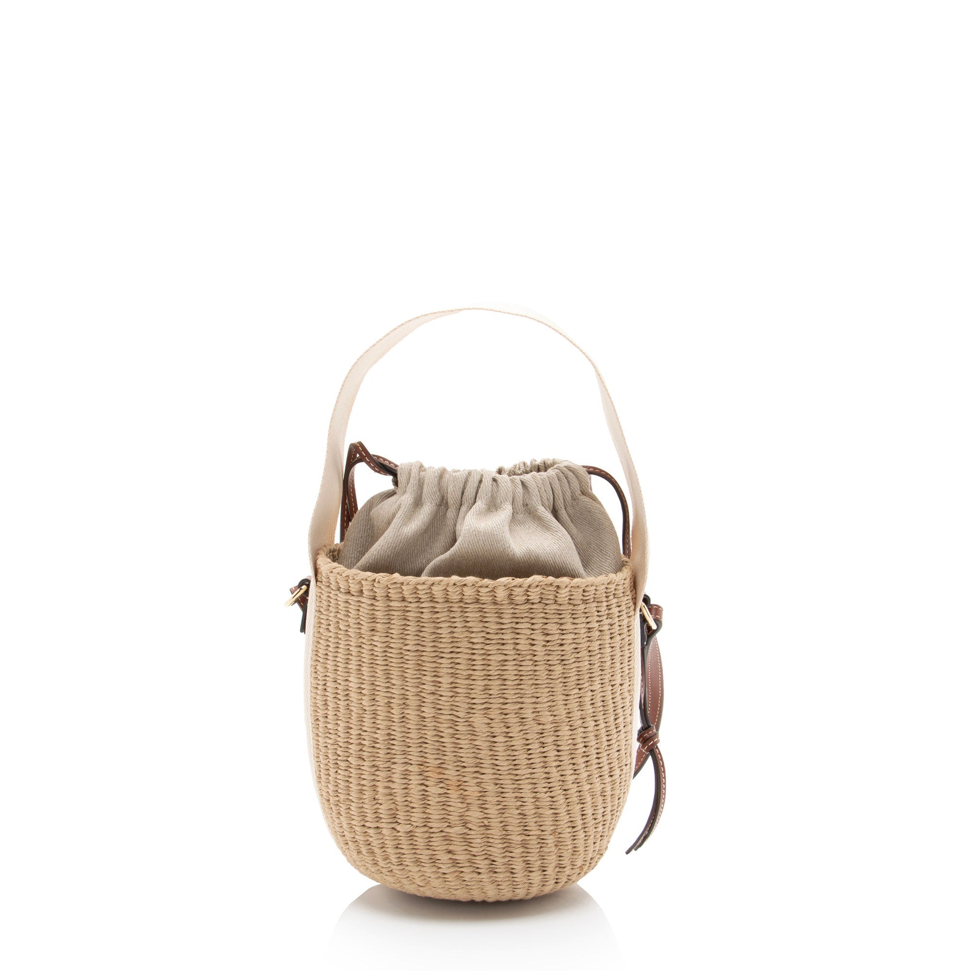 Chloe Raffia Woody Basket Bucket Bag