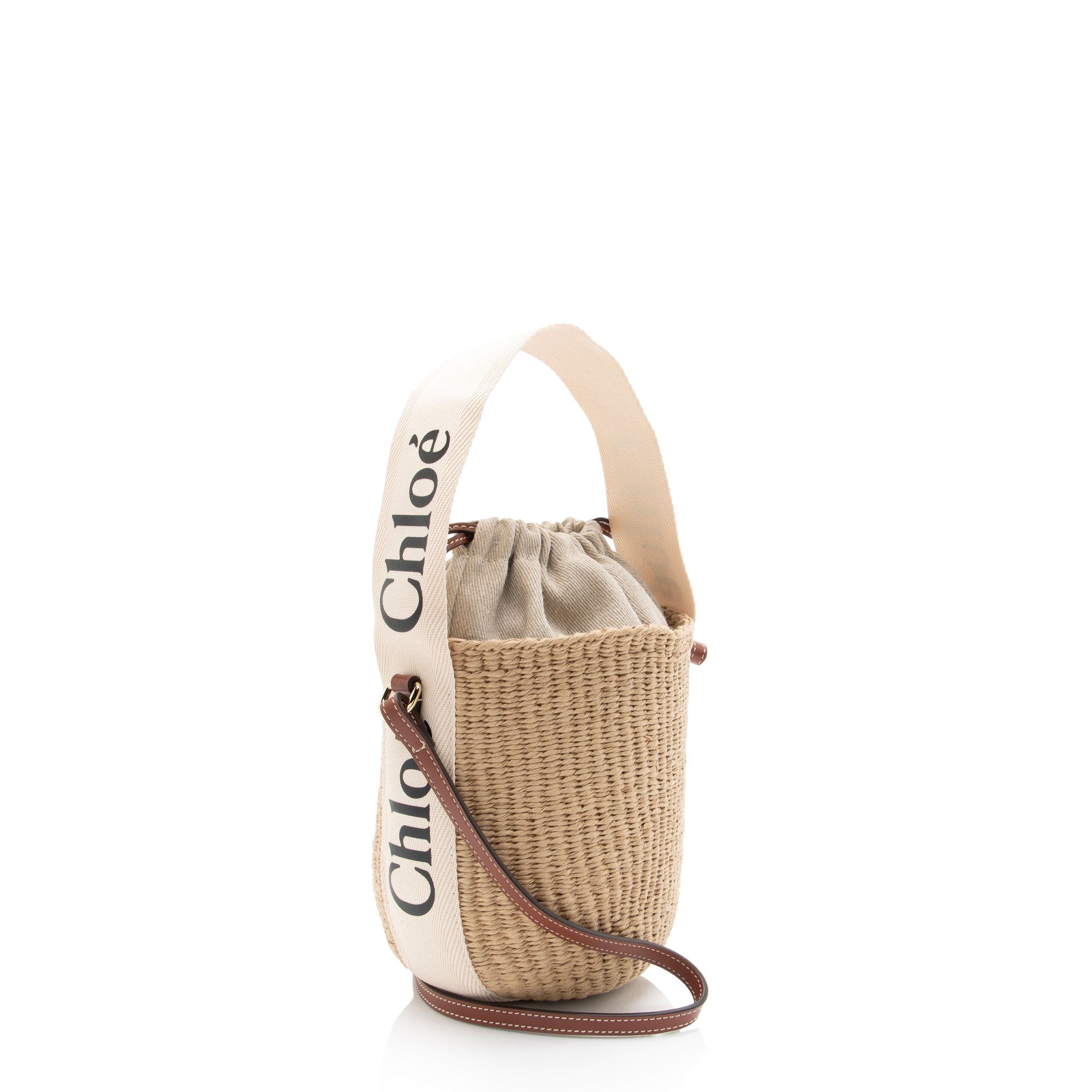Chloe Raffia Woody Basket Bucket Bag