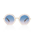 Chloe Round Scalloped Sunglasses - FINAL SALE (SHF-18227)