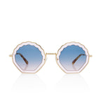 Chloe Round Scalloped Sunglasses - FINAL SALE (SHF-18227)