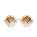 Chloe Round Scalloped Sunglasses (SHF-18228)