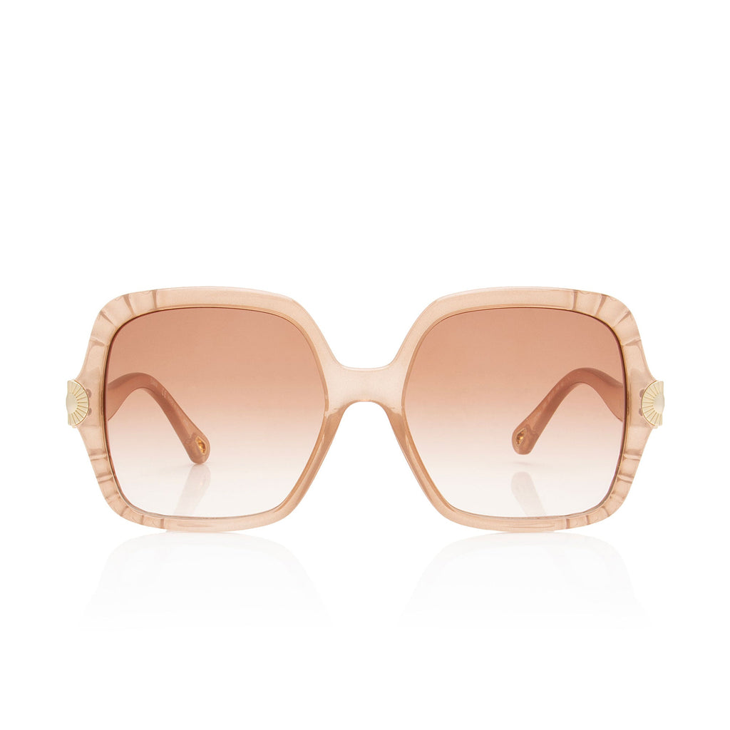 Chloe Scalloped Square Vera Sunglasses