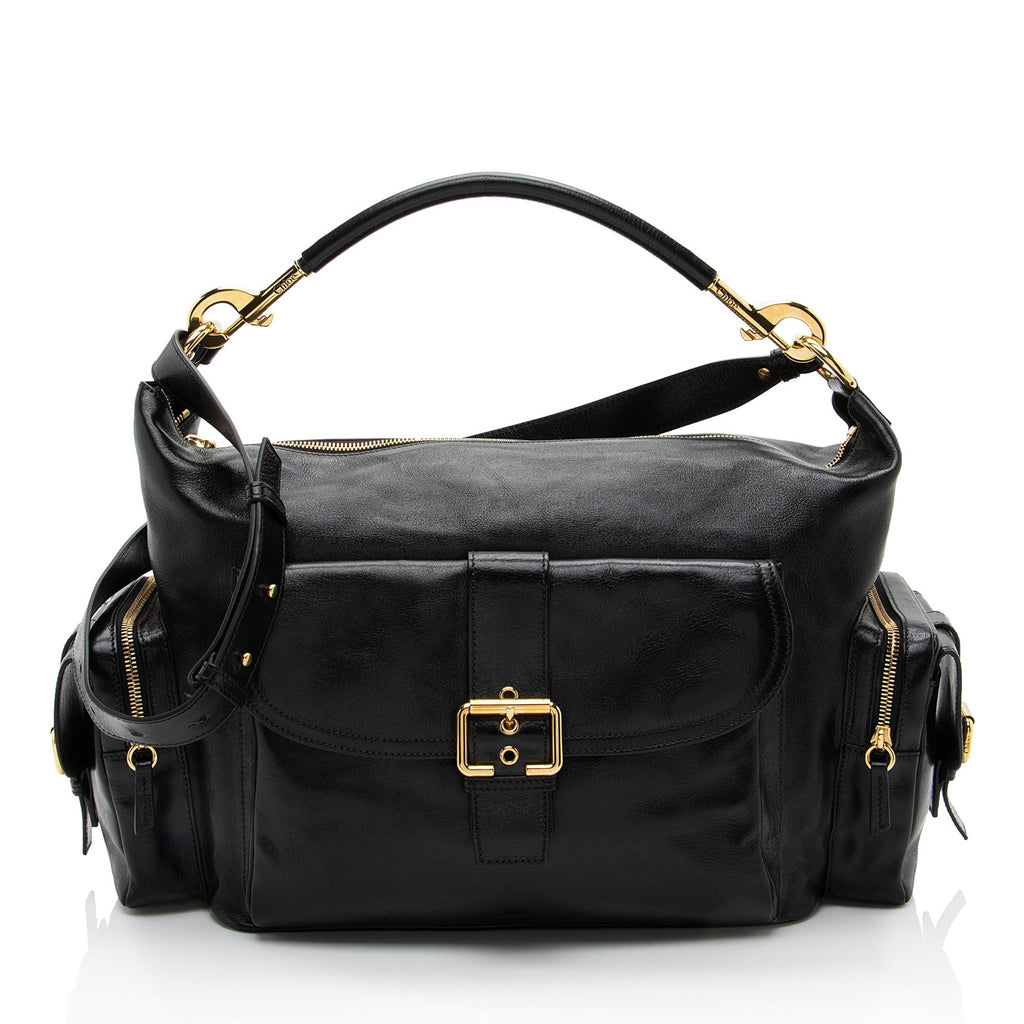 Chloe Shiny Leather Large Camera Bag