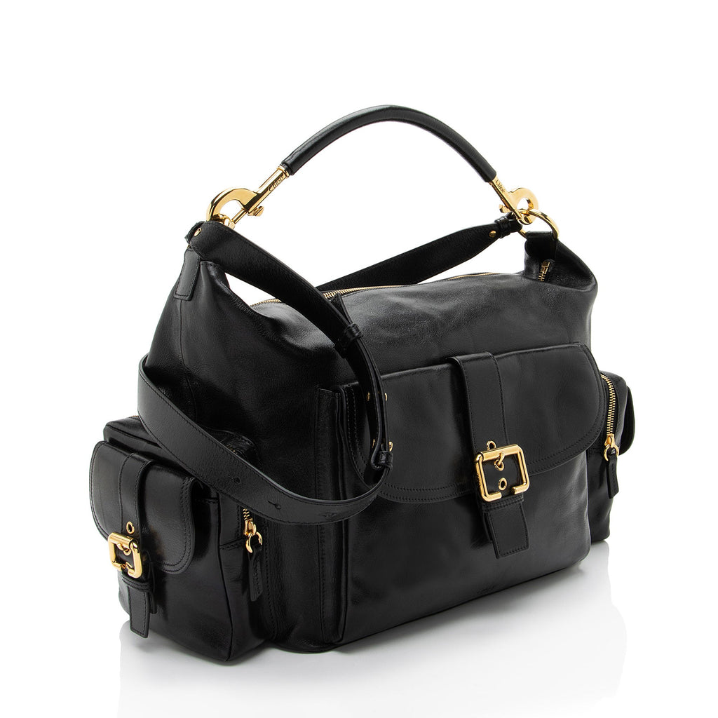 Chloe Shiny Leather Large Camera Bag