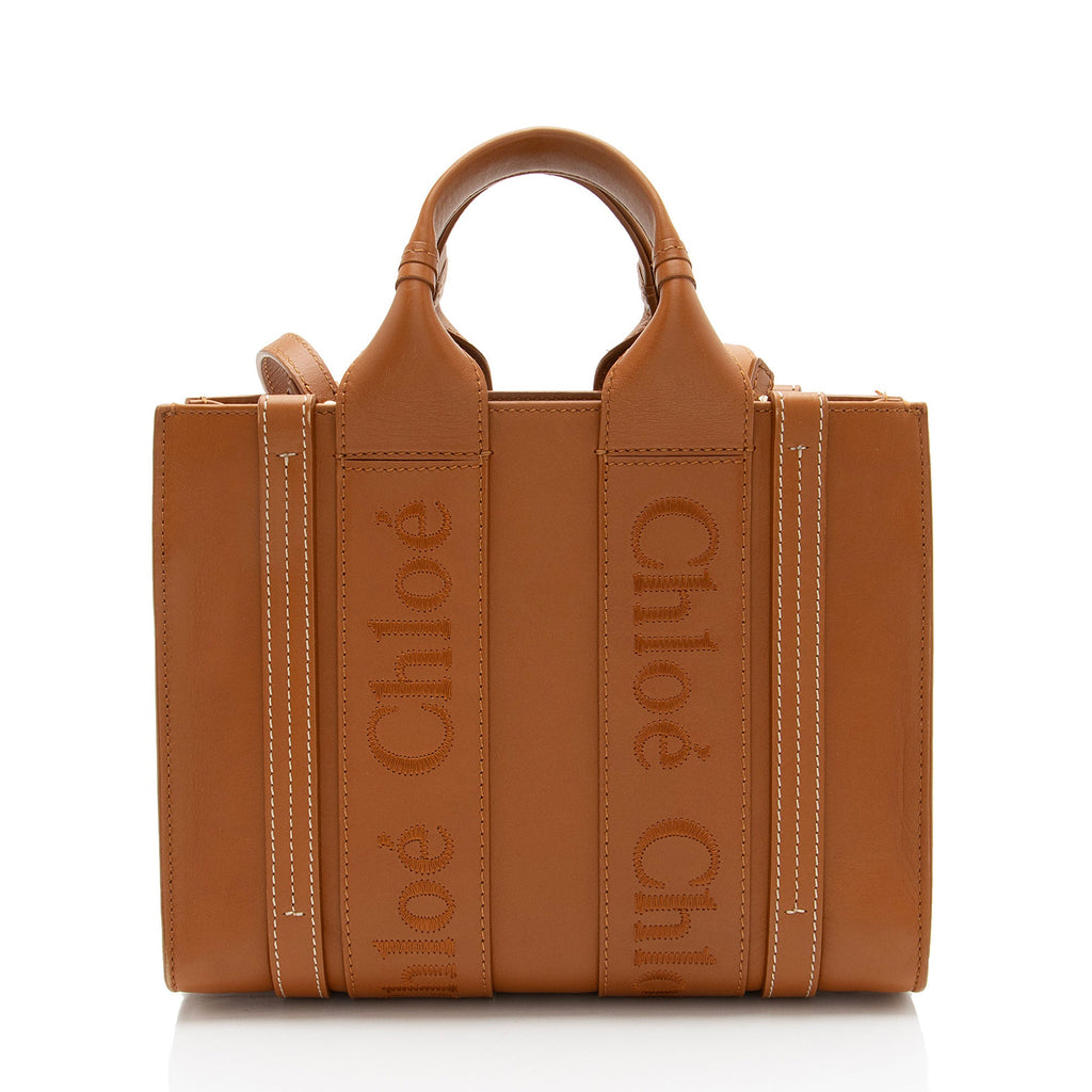 Chloe Soft Leather Woody Small Tote