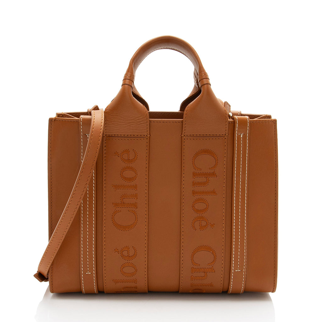 Chloe Soft Leather Woody Small Tote