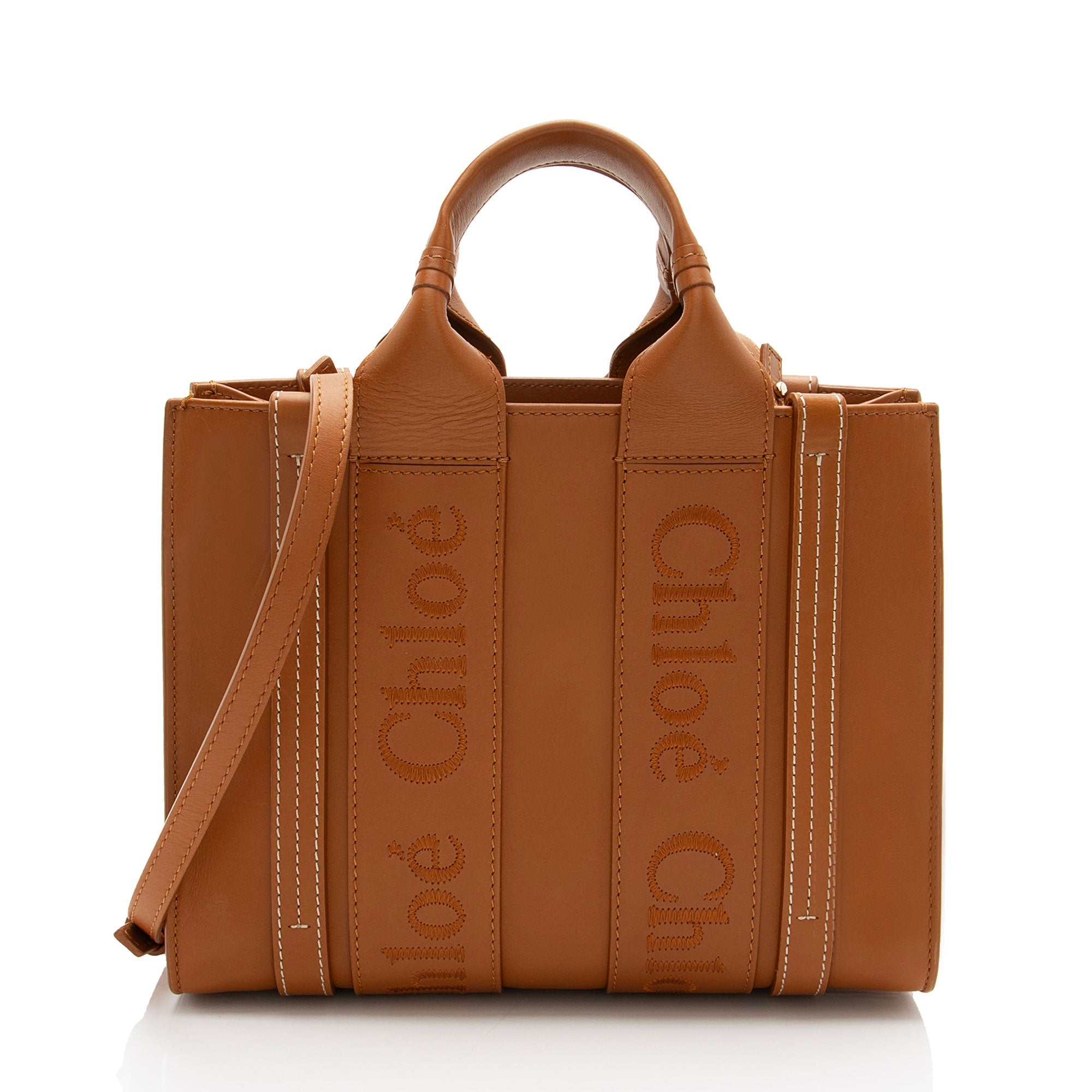 Chloe Soft Leather Woody Small Tote