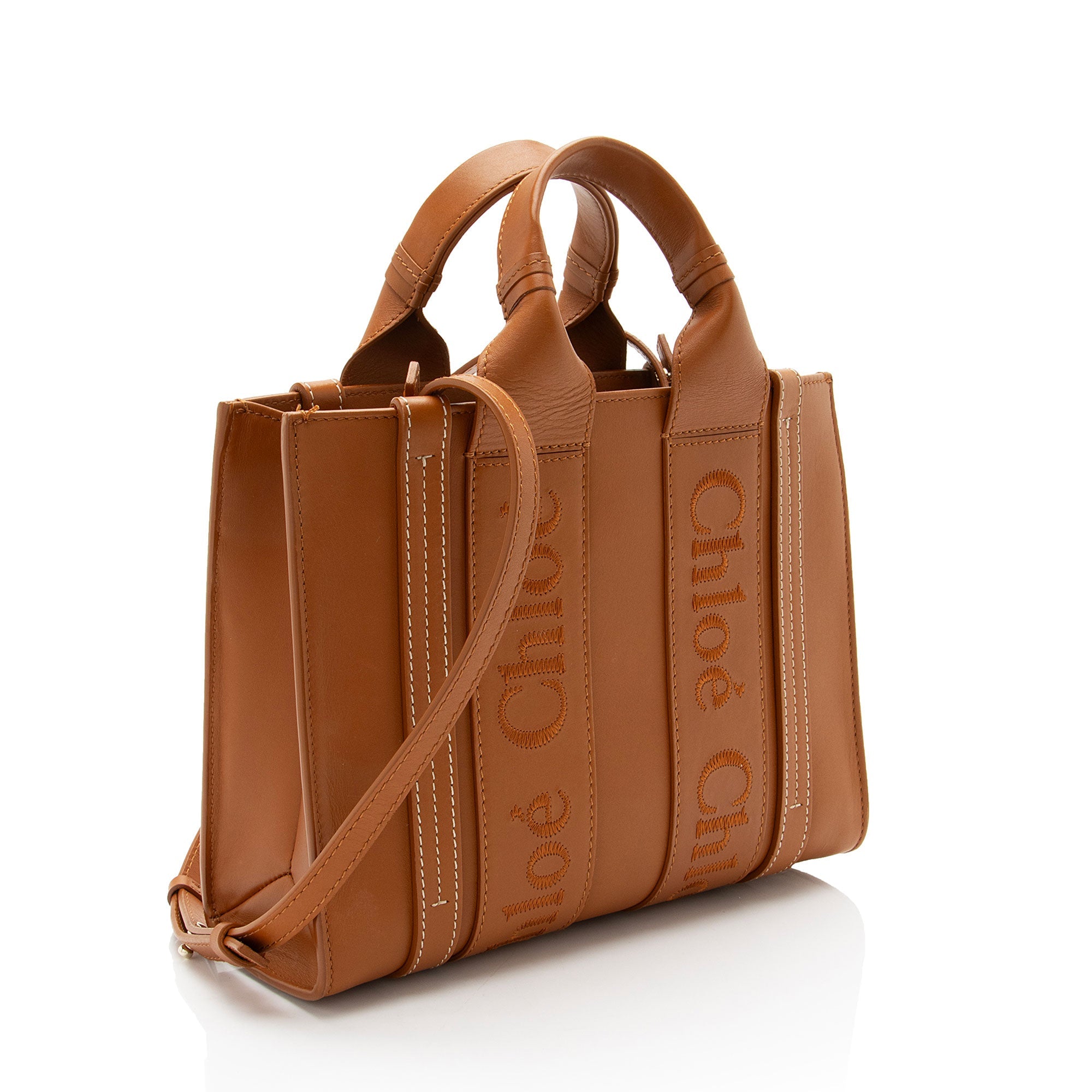 Chloe Soft Leather Woody Small Tote