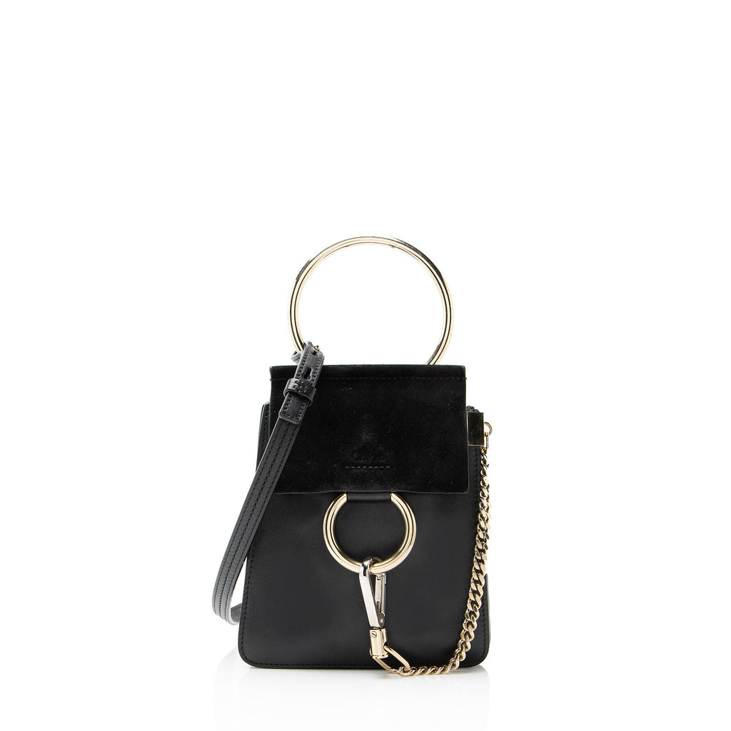 Chloe Suede Calfskin Faye Small Bracelet Bag