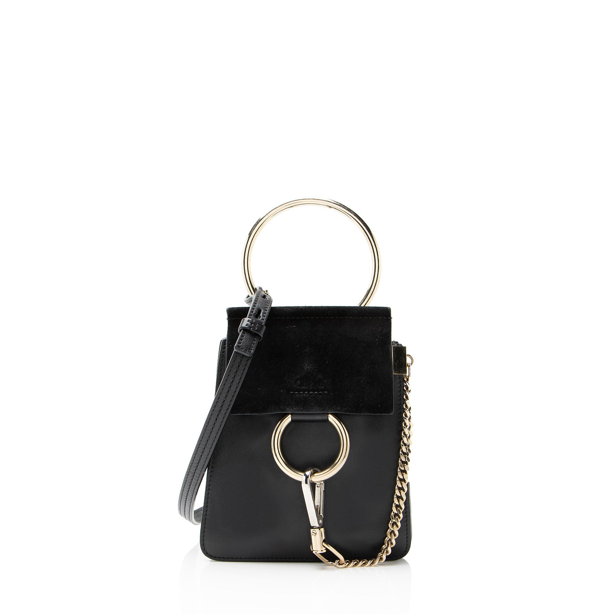 Chloe Suede Calfskin Faye Small Bracelet Bag