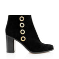 Chloe Suede Grommet Booties - Size 8 / 38 (SHF-19874)