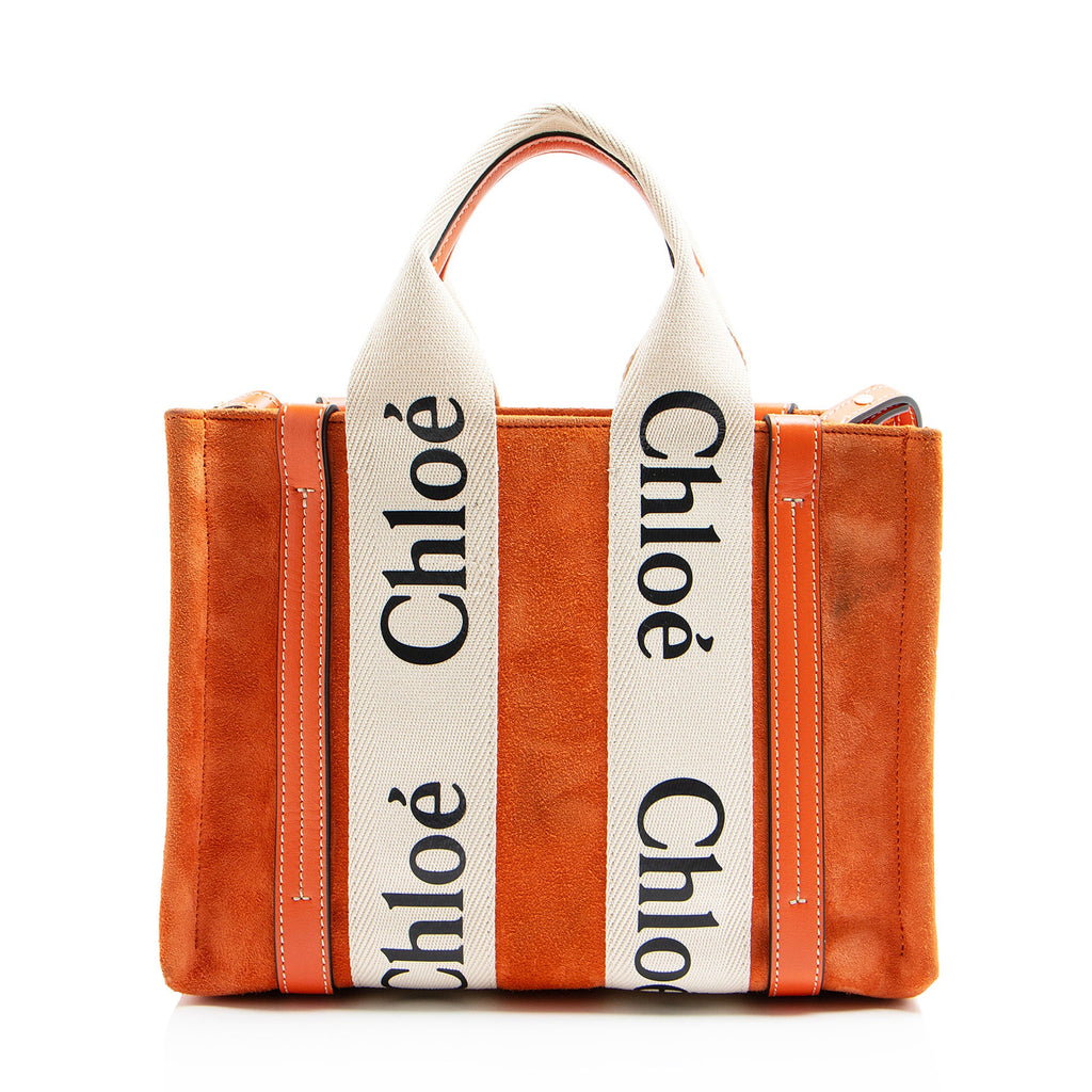 Chloe Suede Woody Small Tote (SHF-pwYpx8)