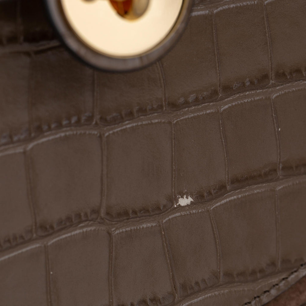 Chloe Tess Embossed Leather Satchel (SHG-34299)