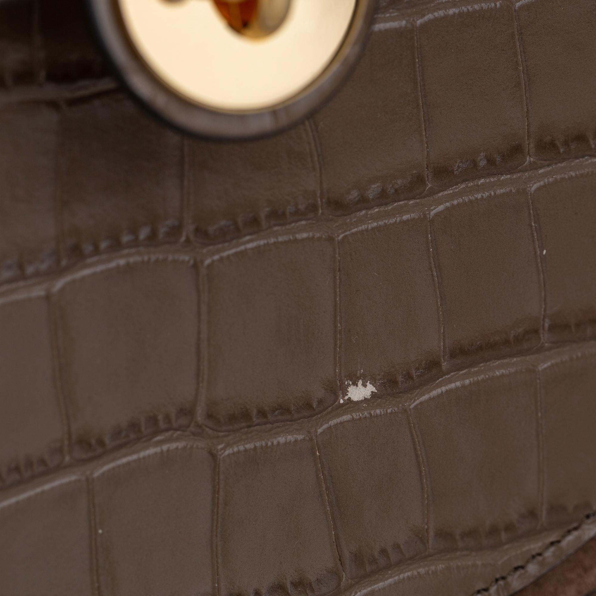 Chloe Tess Embossed Leather Satchel (SHG-34299)