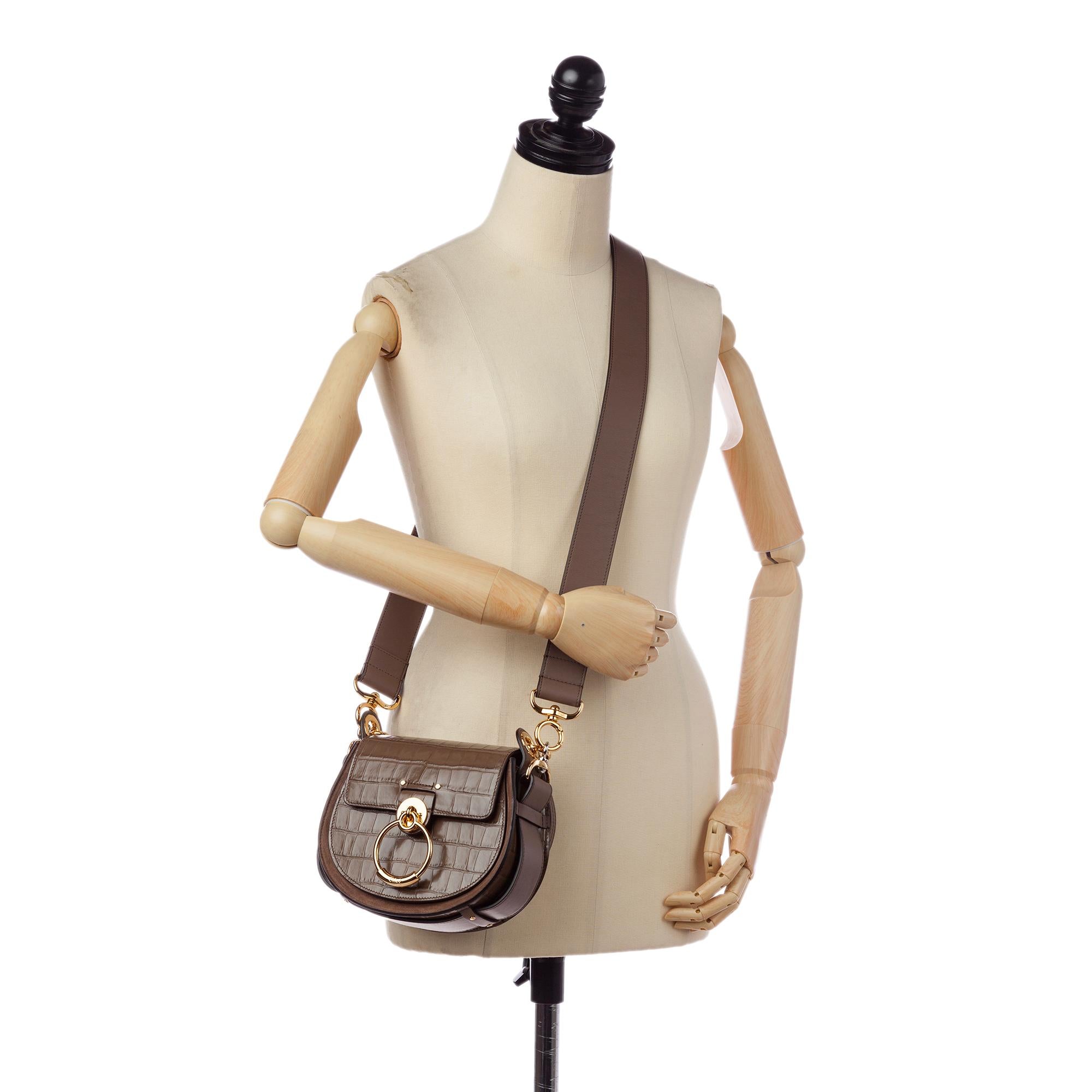Chloe Tess Embossed Leather Satchel (SHG-34299)
