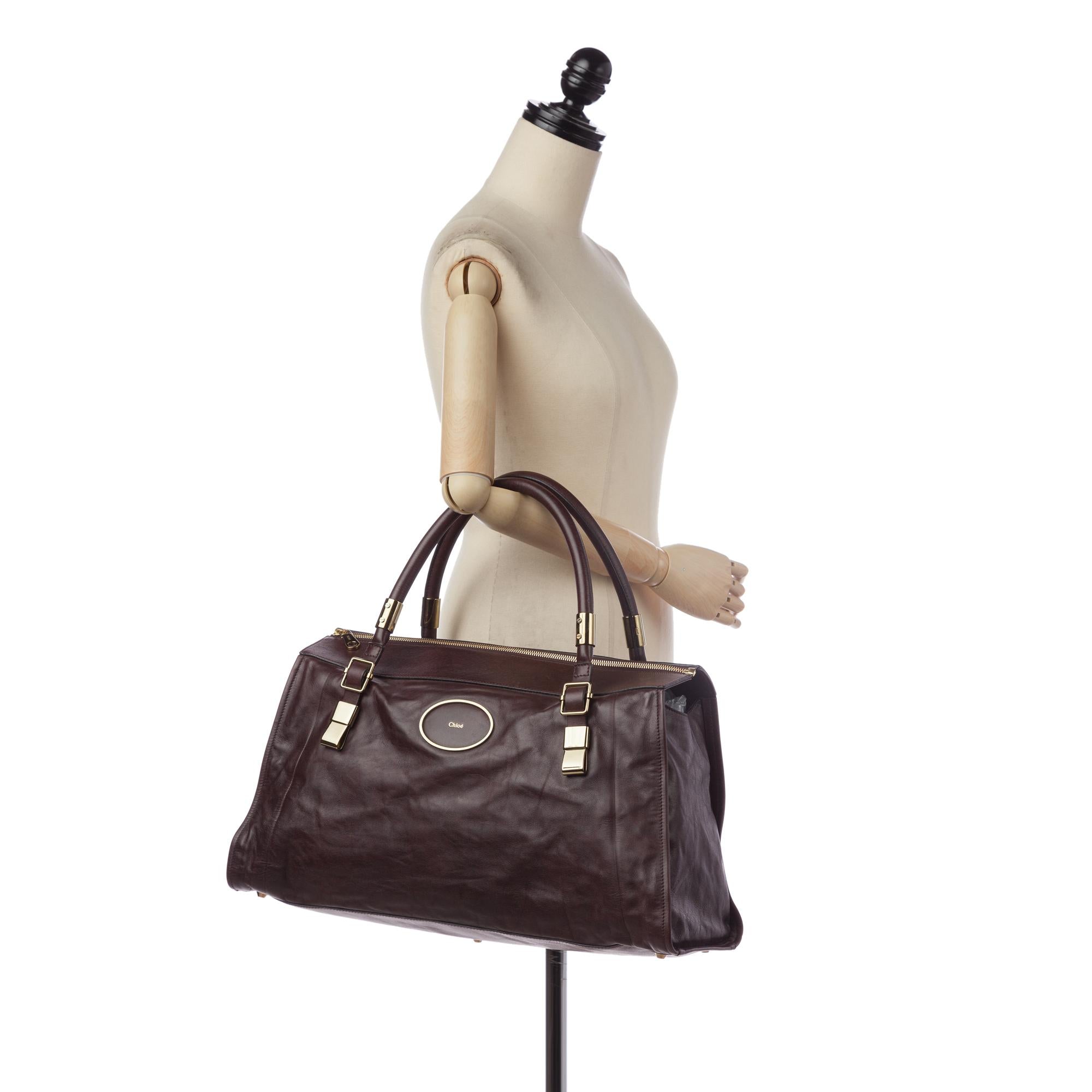 Chloe Victoria Leather Handbag (SHG-37645)