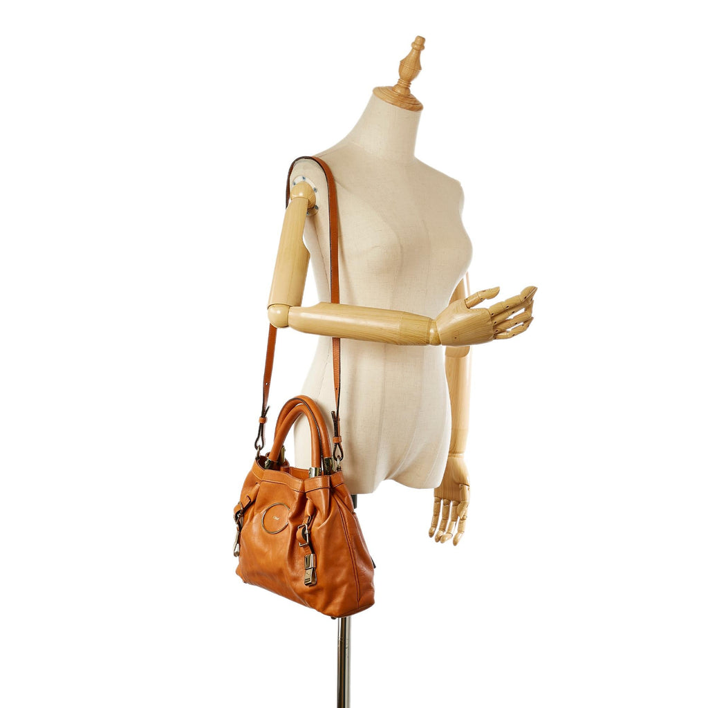 Chloe Victoria Leather Satchel (SHG-23781)